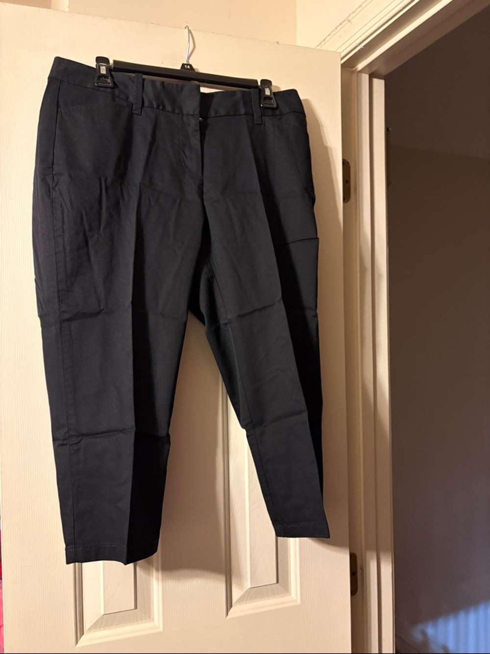 Ann Taylor Petite Curvy Black Cropped Pants Size 8P